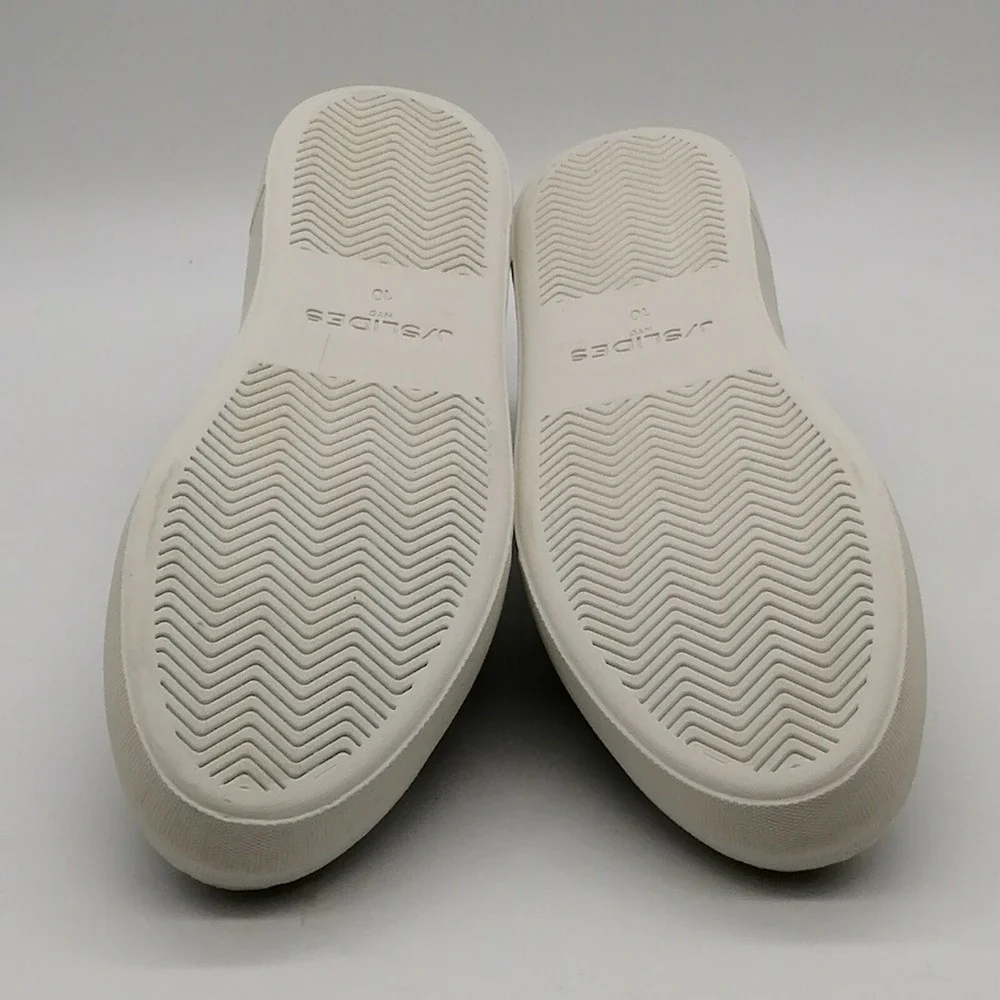 J/Slides Shoes Womens Abbe Gray 10 Platform Sneaker Satin Walking Stretch 10 NEW
